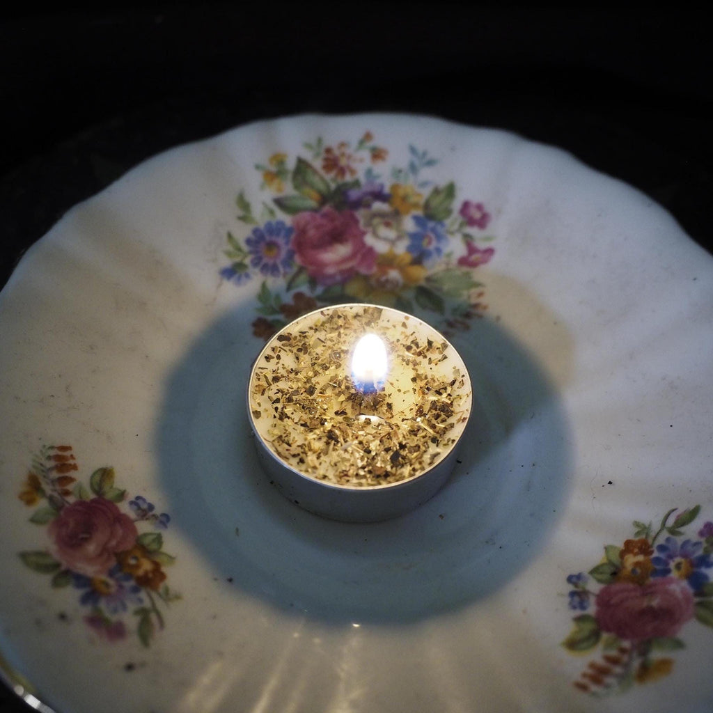 Intention candle for tranquility, calm, and inner peace