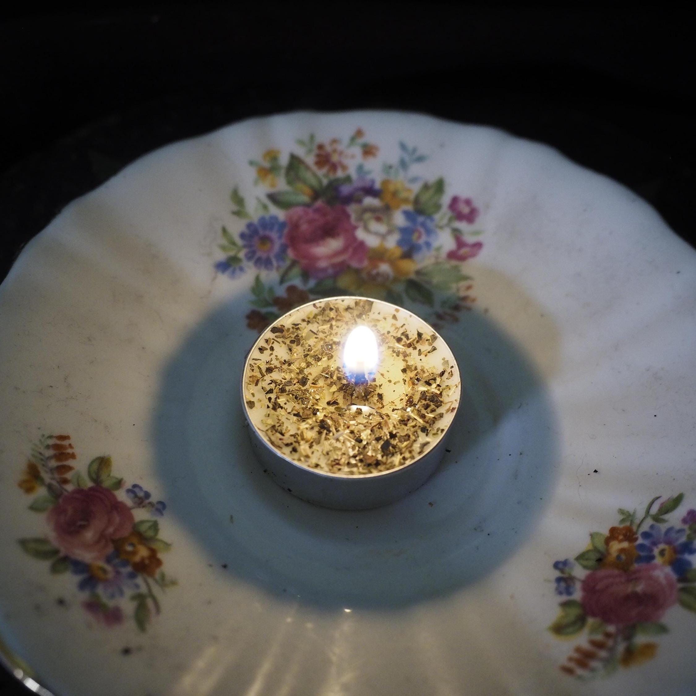 Intention candle for tranquility, calm, and inner peace