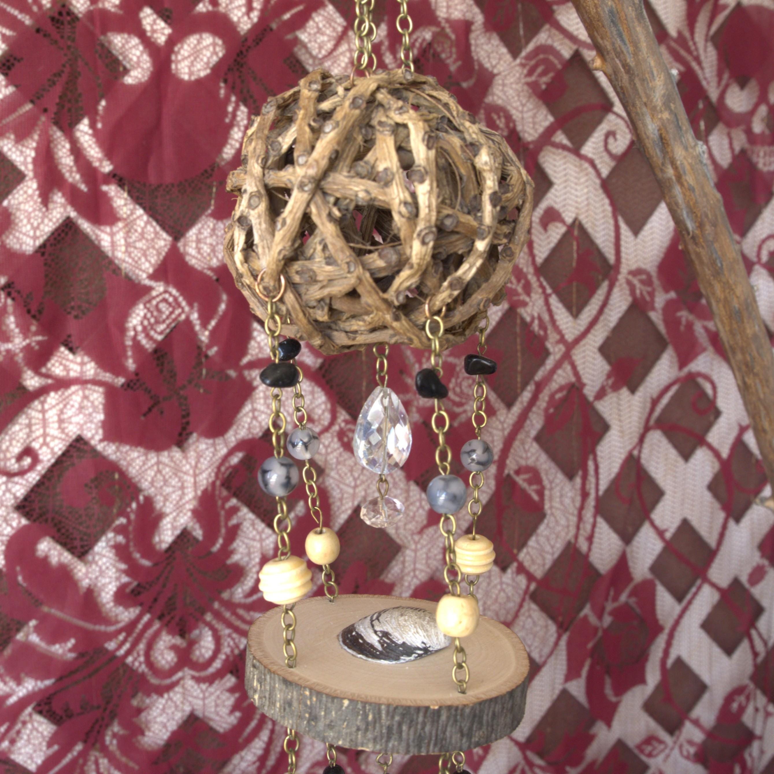 Bone chime, gothic wind chime, witchy decor