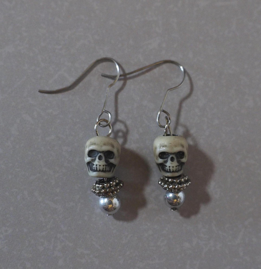 Skull drop earrings for fancy or every day wear