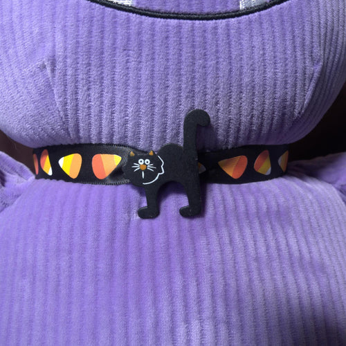 Black cat choker necklace for Halloween