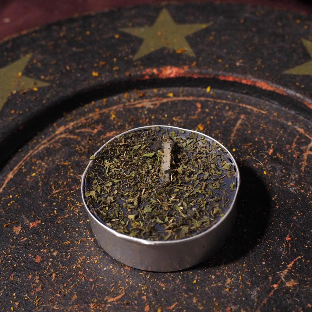 Protection and banishing spell candle