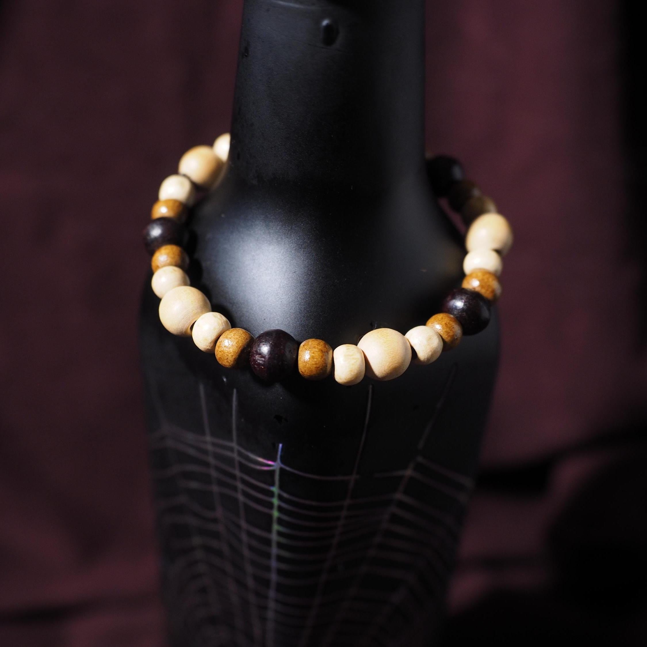Small wooden bead bracelet for casual wear