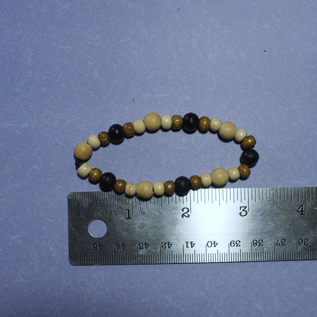 Small wooden bead bracelet for casual wear