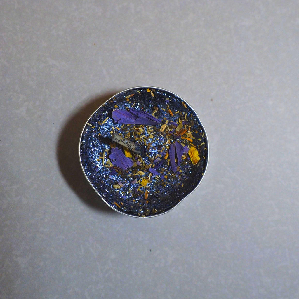 Shadow Work ritual candle, spirit world communion, cosmic witchcraft