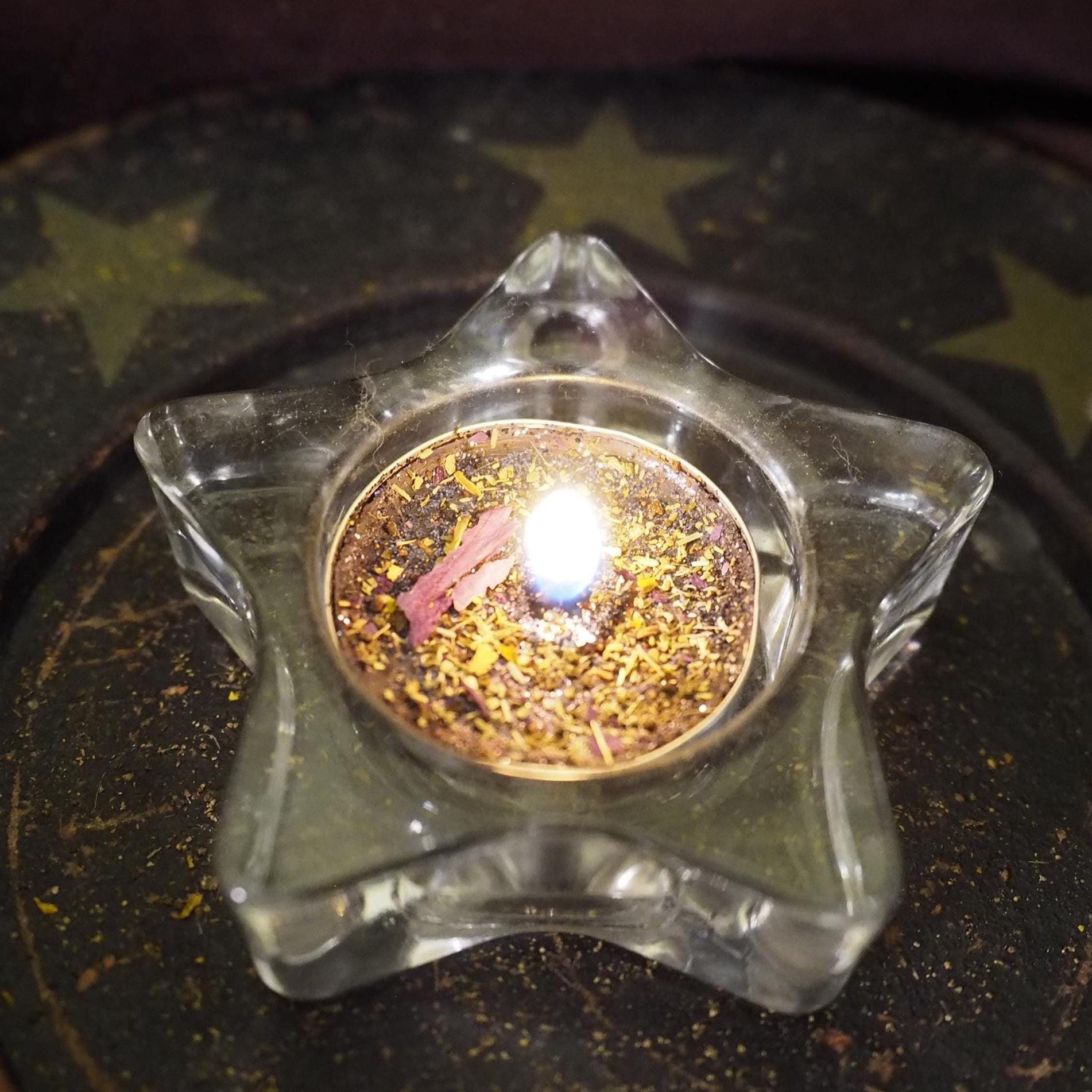 Shadow Work ritual candle, spirit world communion, cosmic witchcraft