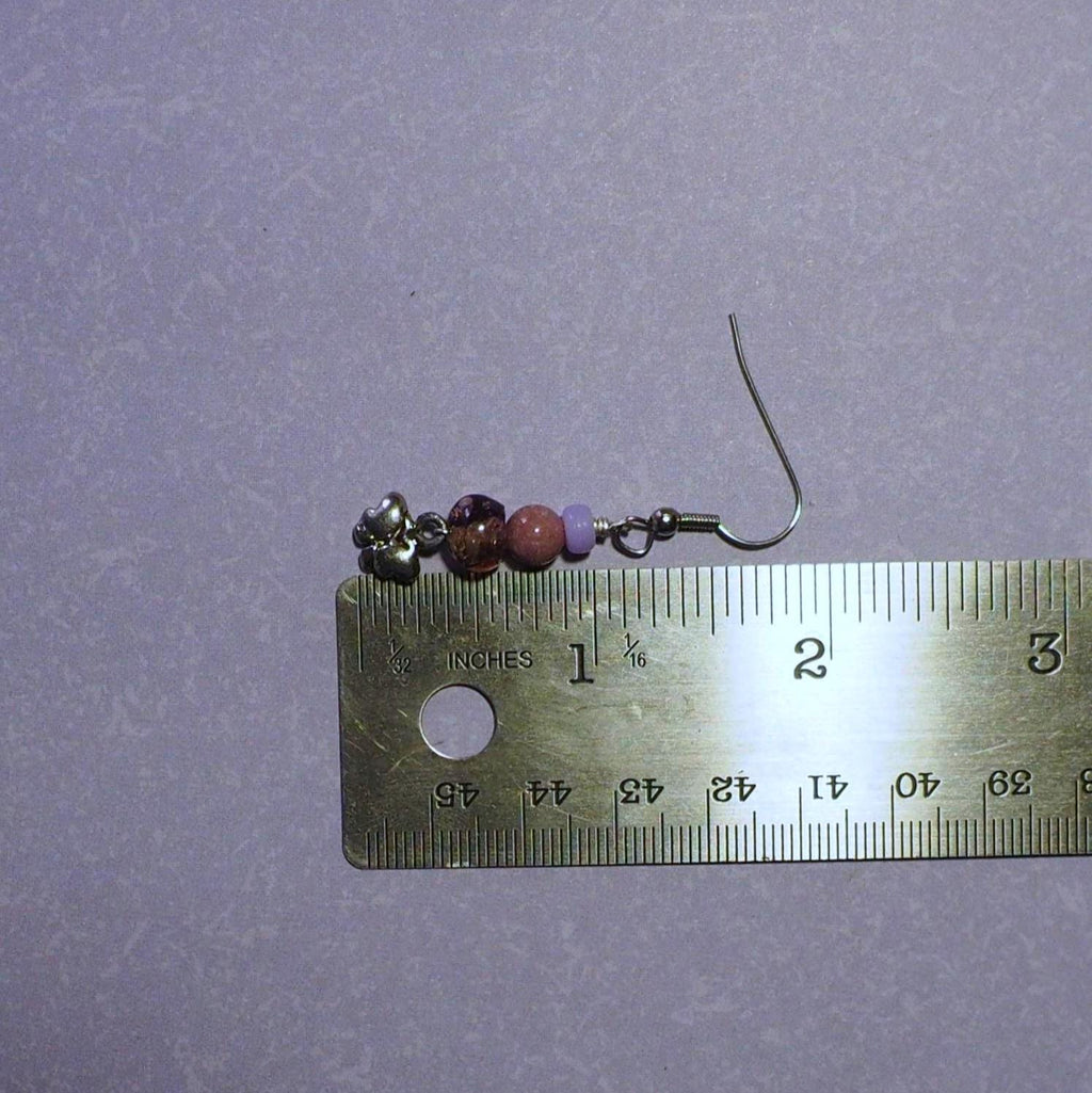 Butterfly & heart dangly earrings