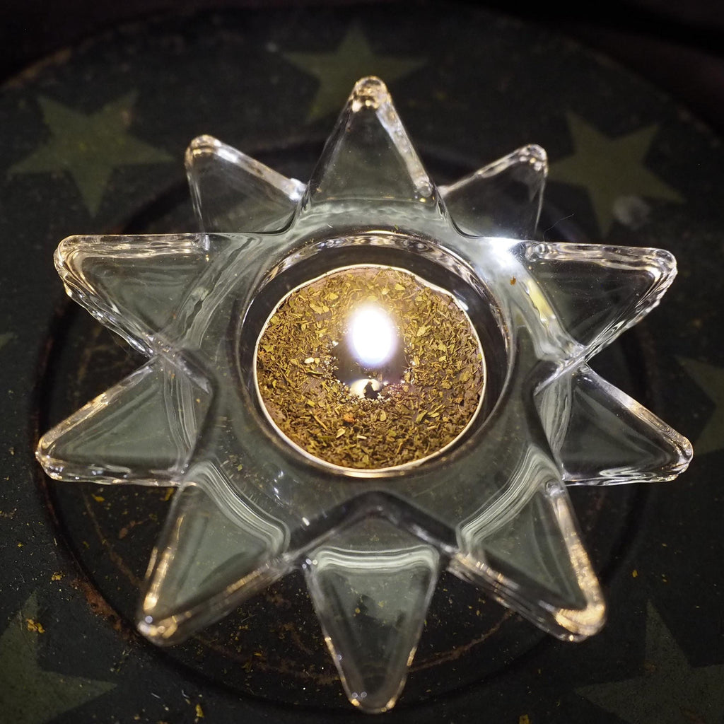 Protection and banishing spell candle